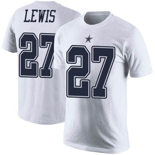 Men Dallas Cowboys White Jourdan Lewis Rush Pride Name and Number #27 Nike NFL T Shirt->dallas cowboys->NFL Jersey